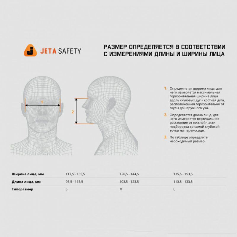 Комплект защитный Jeta Safety 5500P перчатки полумаска фильтр размер М 610893 (1)