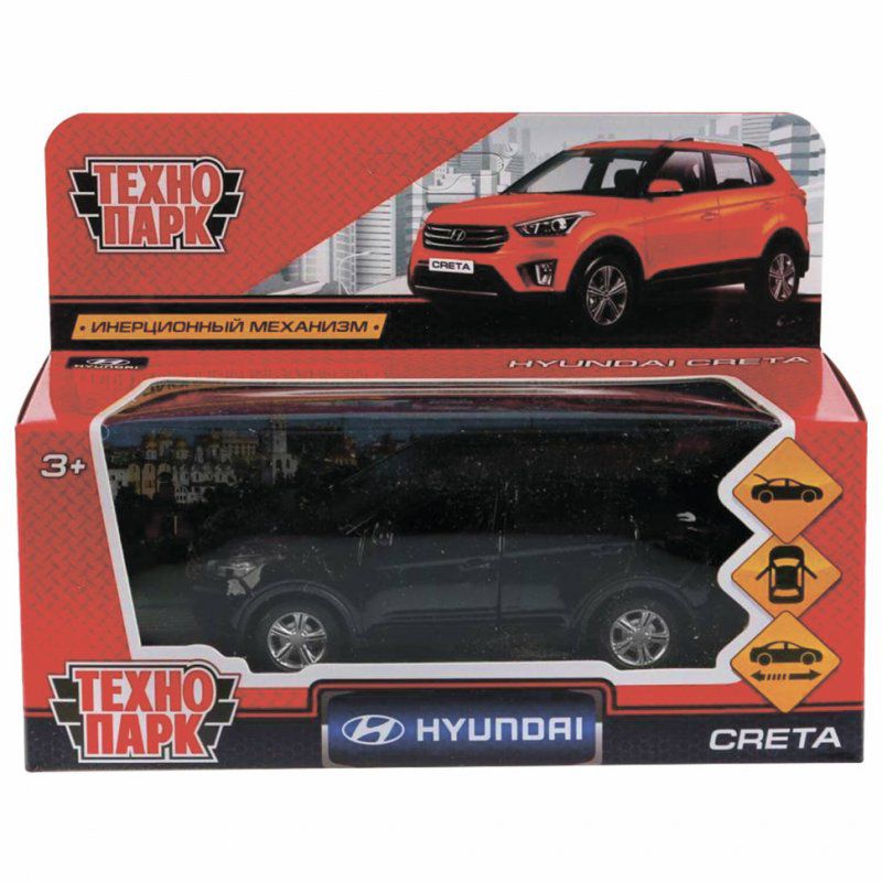 Машина инерционная Технопарк Hyundai Creta 12 см CRETA-BK, 259943