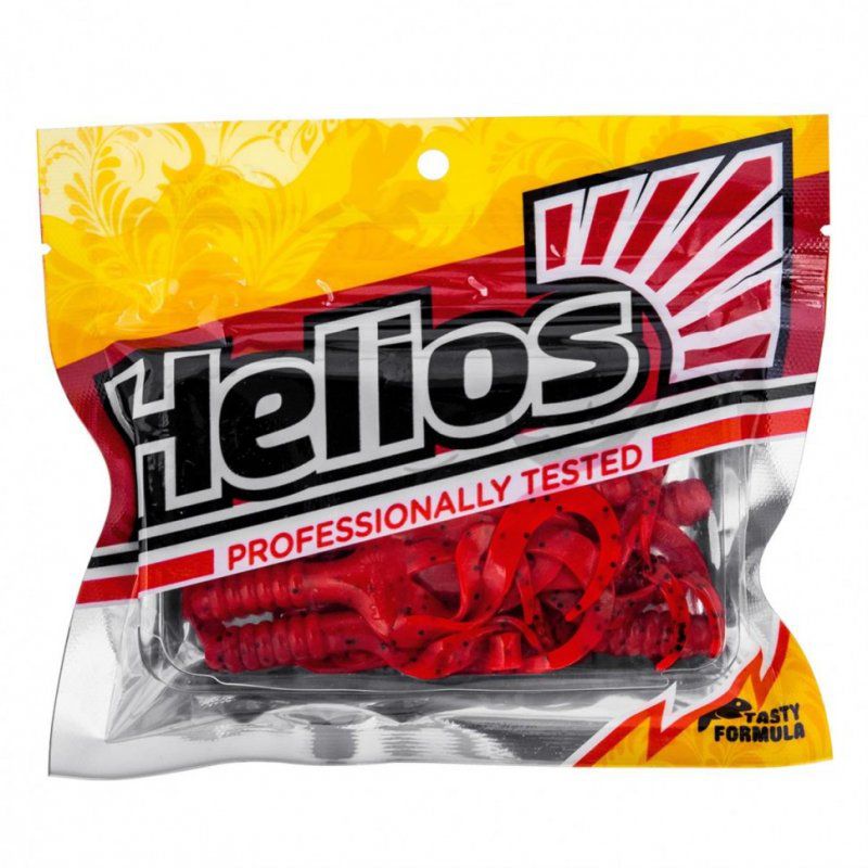 Твистер Helios Credo Four Tail 2,35"/6,0 см, цвет Pepper Red 10 шт HS-20-030