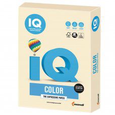 Бумага цветная для принтера IQ Color А4, 160 г/м2, 250 листов, кремовая, CR20
