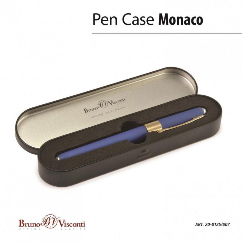 Ручка подарочная шариковая BRUNO VISCONTI Monaco 0,5 мм футляр синяя 20-0125/607 144163 (1)