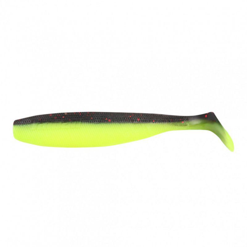 Виброхвост Yaman PRO Sharky Shad, р.5,5 inch, цв. 32 - Black Red Flake/Chartreuse, 5 шт  YP-SS55-32