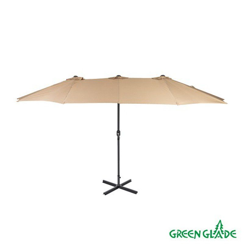 Зонт садовый Green Glade светло-коричневый с крестовиной 4333