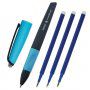 Ручка стираемая гелевая Brauberg 0,5 мм синяя + 3 сменных стержня 143663