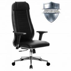 Кресло офисное Метта К-29-2D хром экокожа сиденье и спинка мягкие черное 532477 (1)