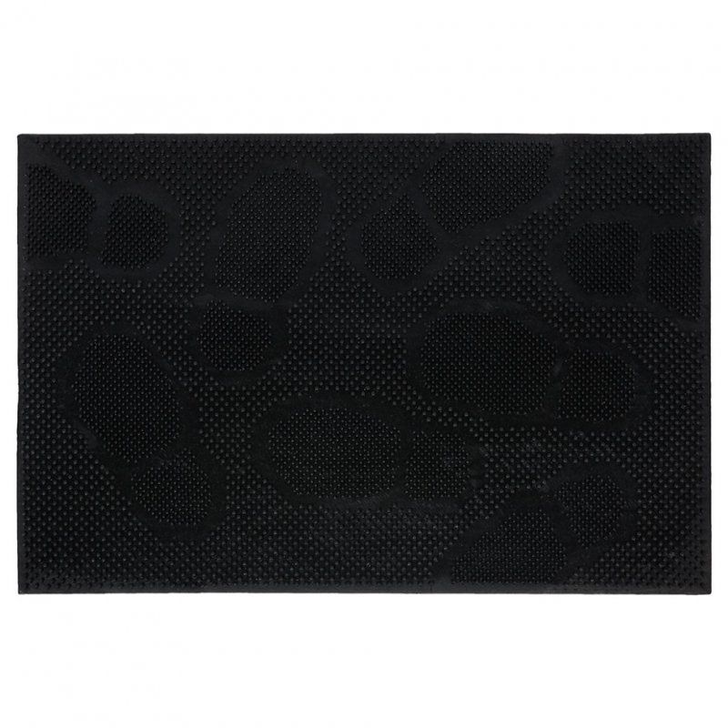 Коврик резиновый придверный Vortex Следы 40х60 см черный 22462