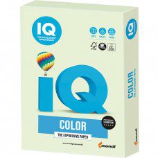Бумага цветная для принтера IQ Color А4, 160 г/м2, 250 листов, светло-зеленая, GN27