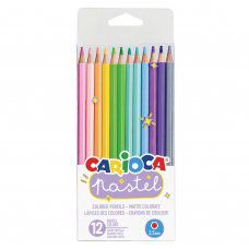 Карандаши цветные пастельные Carioca Pastel 12 цветов в чехле 43034