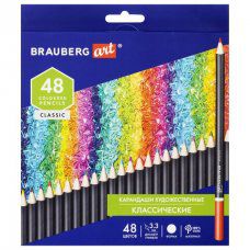 Карандаши художественные цветные Brauberg Art Classic 48 цветов 3,3 мм 181539