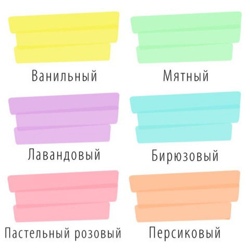 Набор текстовыделителей Brauberg Super Pastel 1-5 мм 6 цветов 151757