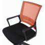 Кресло офисное Brabix Balance MG-320 сетка/ткань, черно-оранжевое 531832