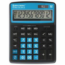 Калькулятор настольный Brauberg Extra Color-12-BKBU 12 разрядов 250476