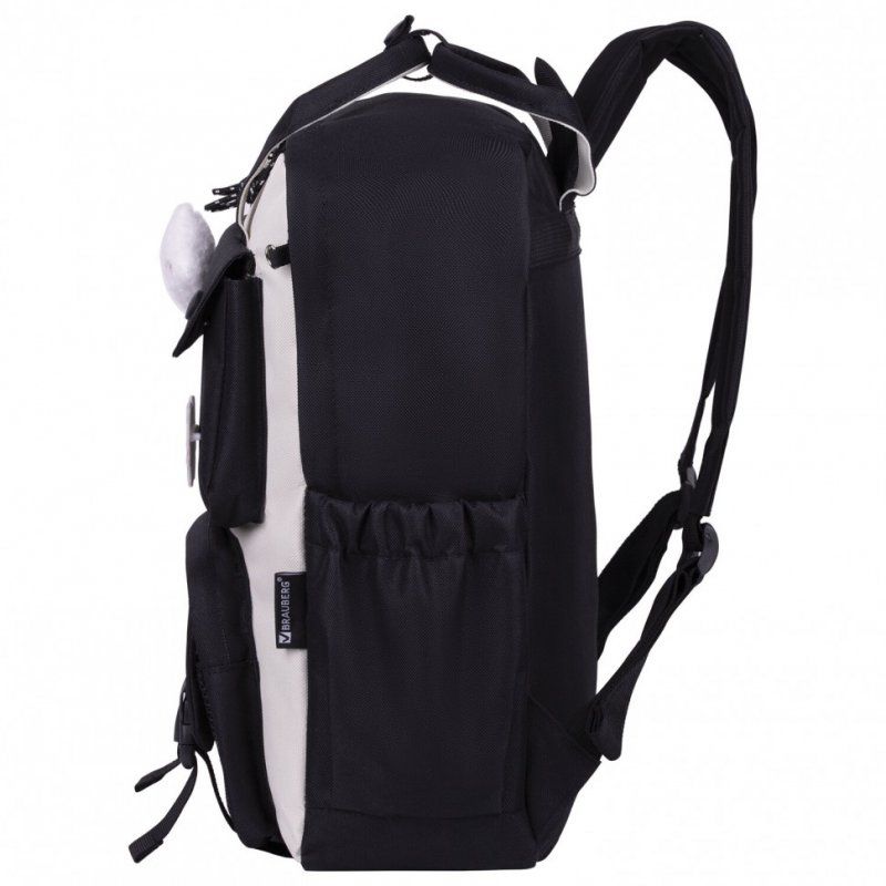 Рюкзак BRAUBERG COMBO сумка-шоппер косметичка белый/черный 42х30х14 см 271660 (1)