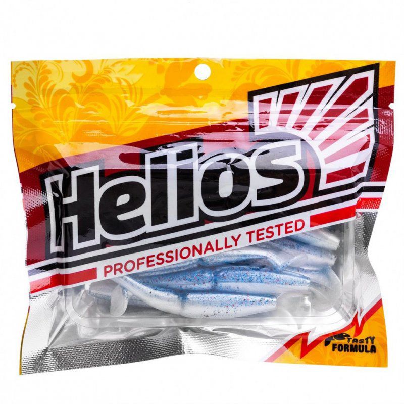 Виброхвост Helios Guru 4,0"/10,16 см, цвет Blue Fish 7 шт HS-30-052