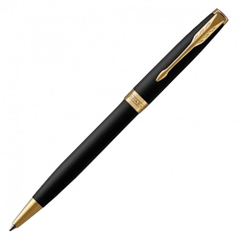 Ручка шариковая Parker "Sonnet Core Matt Black GT" черный матовый лак позолота черная 142359 (1)