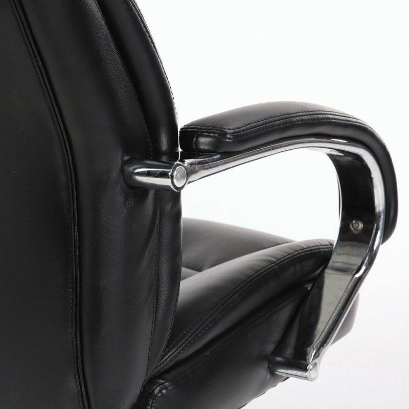 Кресло офисное Brabix PREMIUM Direct EX-580 хром рециклированная кожа черное 531824 (1)