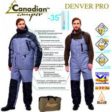 Зимний костюм для рыбалки Canadian Camper Denwer Pro Black/Gray XXXL/(60-62), 170/176 4630049514259
