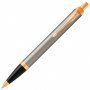 Ручка шариковая Parker "IM Core Brushed Metal GT" сереб. матовый лак позолота синяя 142542 (1)
