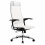 Кресло офисное Метта К-4-Т хром сиденье и спинка регулируемые белое 532445 (1)