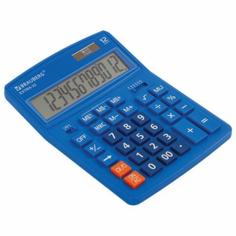 Калькулятор настольный Brauberg Extra-12-BU 12 разрядов 250482