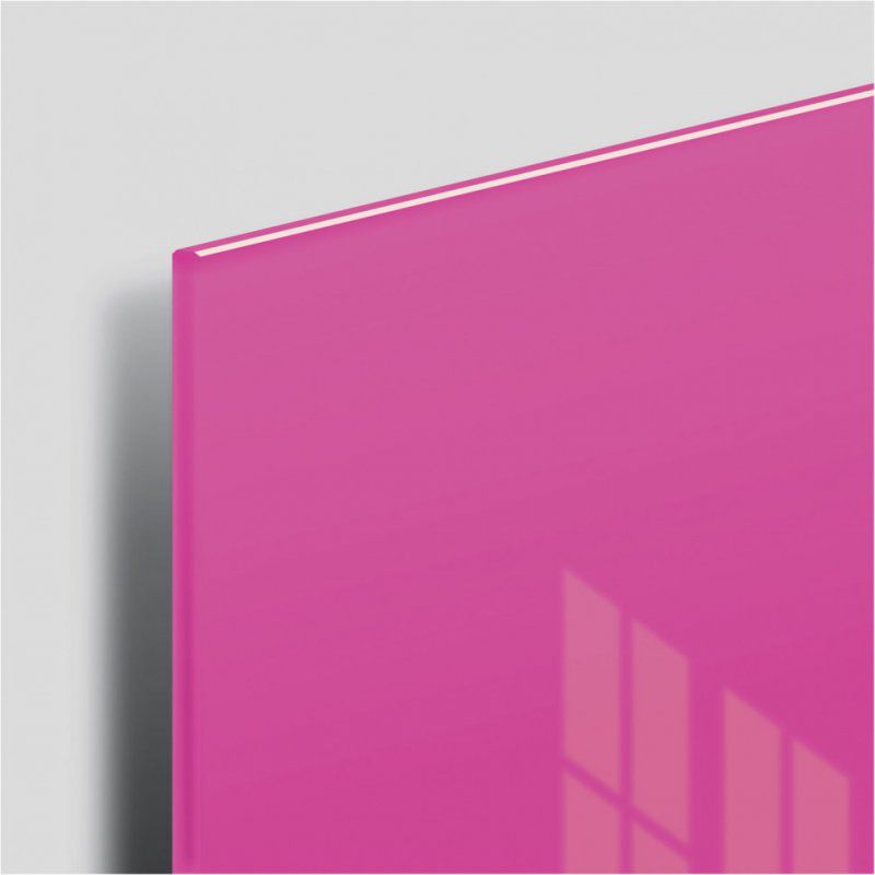 Доска магнитно-маркерная стеклянная 45х45 см 3 магнита розовая Brauberg 236742 (1)
