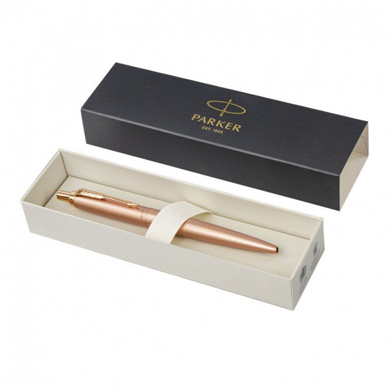 Ручка шариковая Parker "Jotter XL Monochrome Pink Gold PGT" розовое золото сталь синяя 143765 (1)