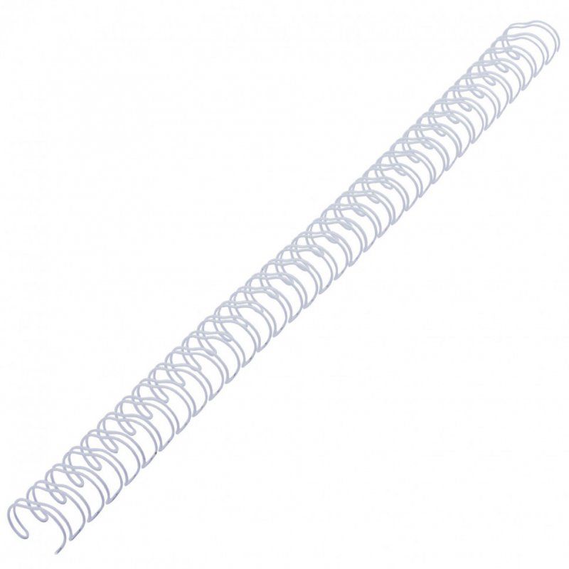 Пружины металлич. для перепл. к-т 100 штук 12,7 мм (для сшив. 80-100 л) белые Brauberg 530823 (1)