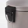 Ведро-контейнер для мусора урна с педалью Laima Classic 12 л серое матовое металл 604944 (1)