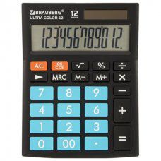 Калькулятор настольный Brauberg Ultra Color-12-BKBU 12 разрядов 250497