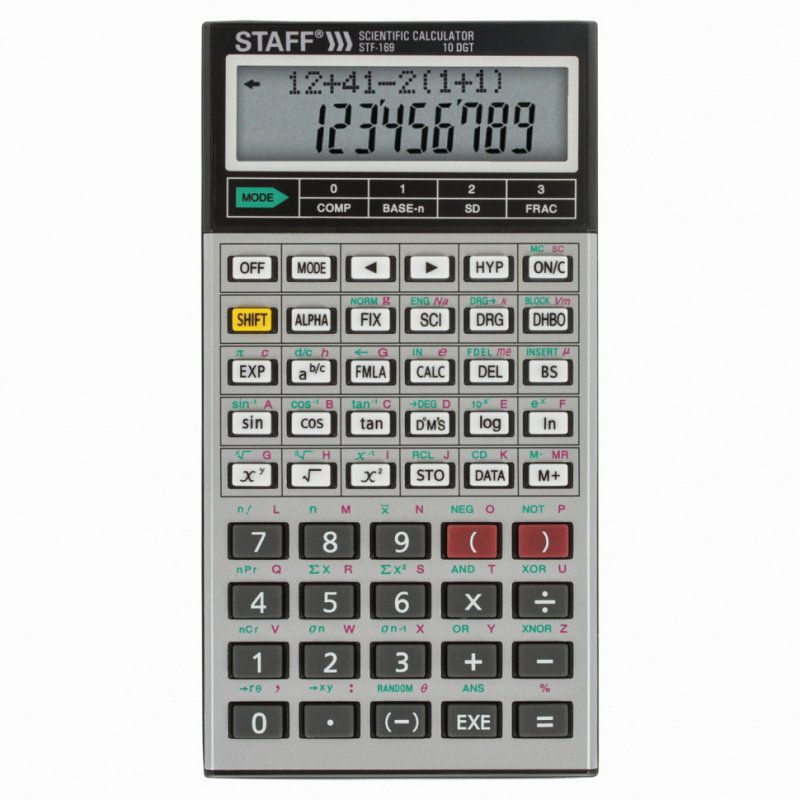 Калькулятор инженерный двухстрочн. Staff STF-169 (143х78 мм) 242 функ. 10+2 разрядов 250138 (1)