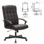 Кресло офисное Brabix Quadro EX-524 экокожа, черное 532104
