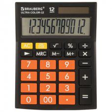 Калькулятор настольный Brauberg Ultra Color-12-BKRG 12 разрядов 250499