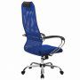 Кресло офисное Metta SU-B-8 ткань/сетка, синее