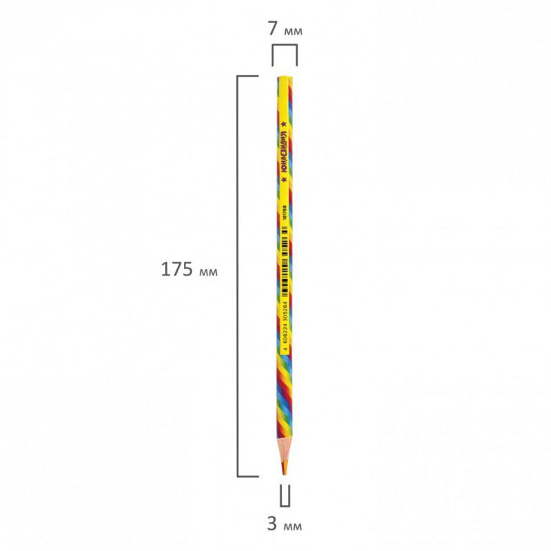 Карандаши с многоцветным грифелем 28 штук ЮНЛАНДИЯ MAGIC ассорти пластиковая туба 880950 (1)