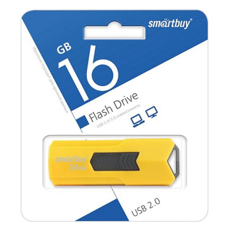 Флешка 16 GB Smartbuy Stream USB 2.0 (SB16GBST-Y)