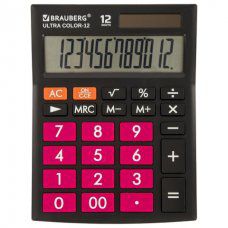 Калькулятор настольный Brauberg Ultra Color-12-BKWR 12 разрядов 250500