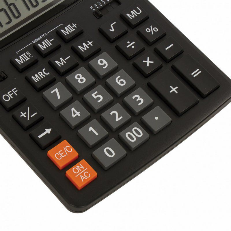Калькулятор настольный Brauberg Extra-14-BK (206x155 мм) 14 раз. двойное пит. черный 250474 (1)