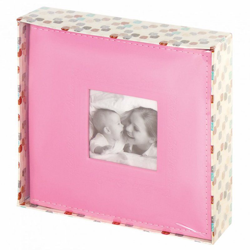 Фотоальбом Brauberg Cute Baby на 200 фото 10х15 см под кожу бокс розовый 391141 (1)