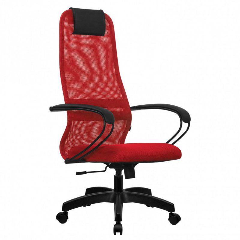 Кресло офисное Metta SU-B-8 ткань/сетка, красное