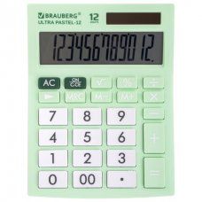 Калькулятор настольный Brauberg Ultra PASTEL-12-LG 12 разрядов 250504