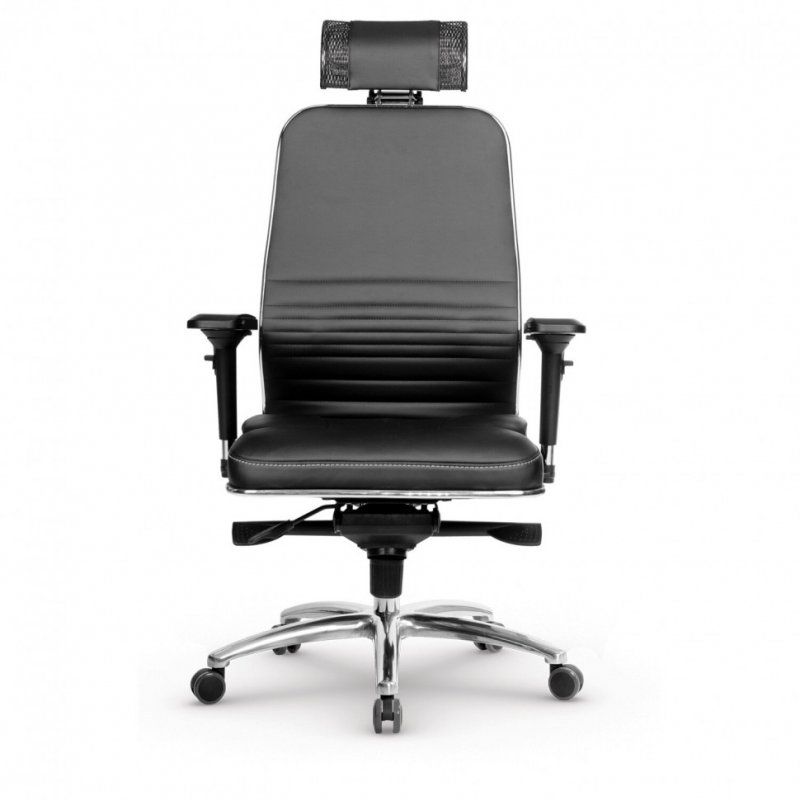 Кресло офисное Мetta "Samurai" KL-3.04 с подголовником рецик. кожа черное 531538 (1)
