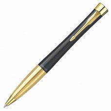 Ручка шариковая Parker "Urban Twist Black GT" черный позолоченные детали синяя 143930 (1)