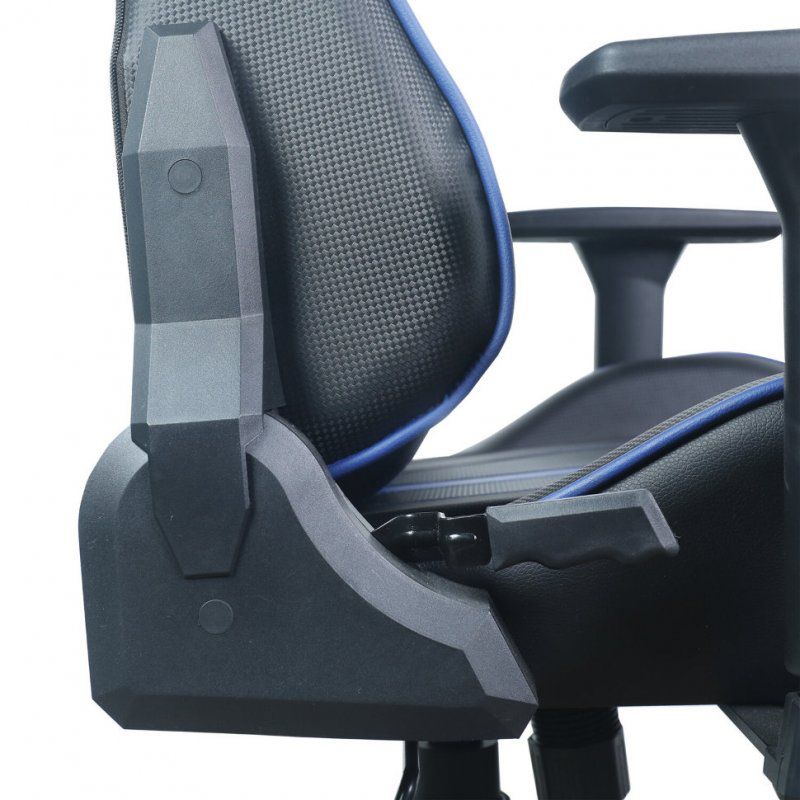 Кресло компьютерное Brabix GT Carbon GM-120 экокожа, черно-синее 531930