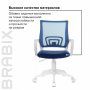 Кресло BRABIX Fly MG-396W с подлокотниками пластик белый сетка темно-синее 532399 (1)