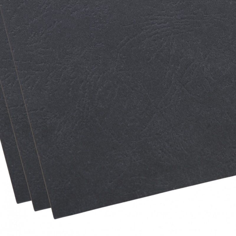 Обложки картон. для переплета А4 к-т 100 шт. тисн. под кожу 230 г/м2 черные Brauberg 530837 (1)