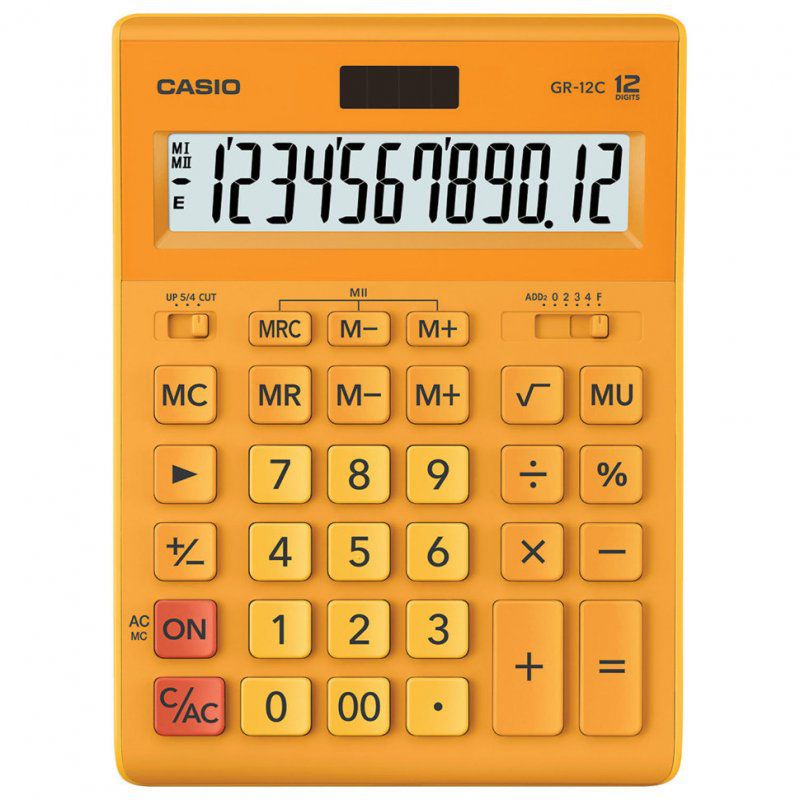 Калькулятор настольный Casio GR-12C-RG-W-EP 12 разрядов 250445