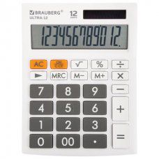 Калькулятор настольный Brauberg Ultra-12-WT 12 разрядов 250496