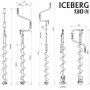 Ледобур Iceberg  130R-1600 v3.0 (диаметр 130 мм) двуручный, правый, полукруглые ножи