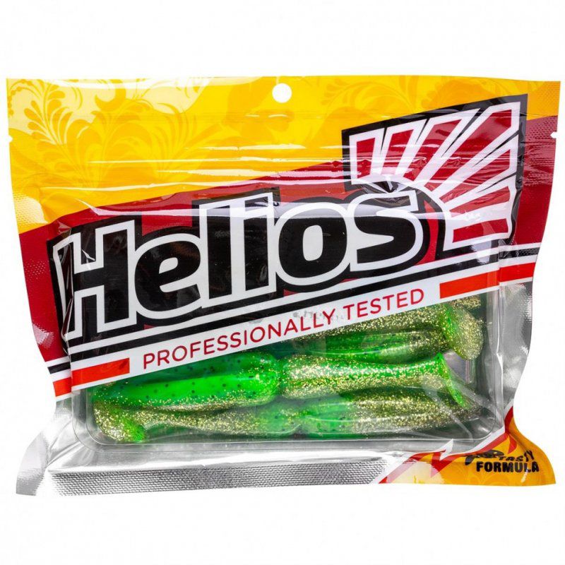 Виброхвост Helios Guru 5,0"/12,7 см, цвет Green Peas 5 шт HS-31-051