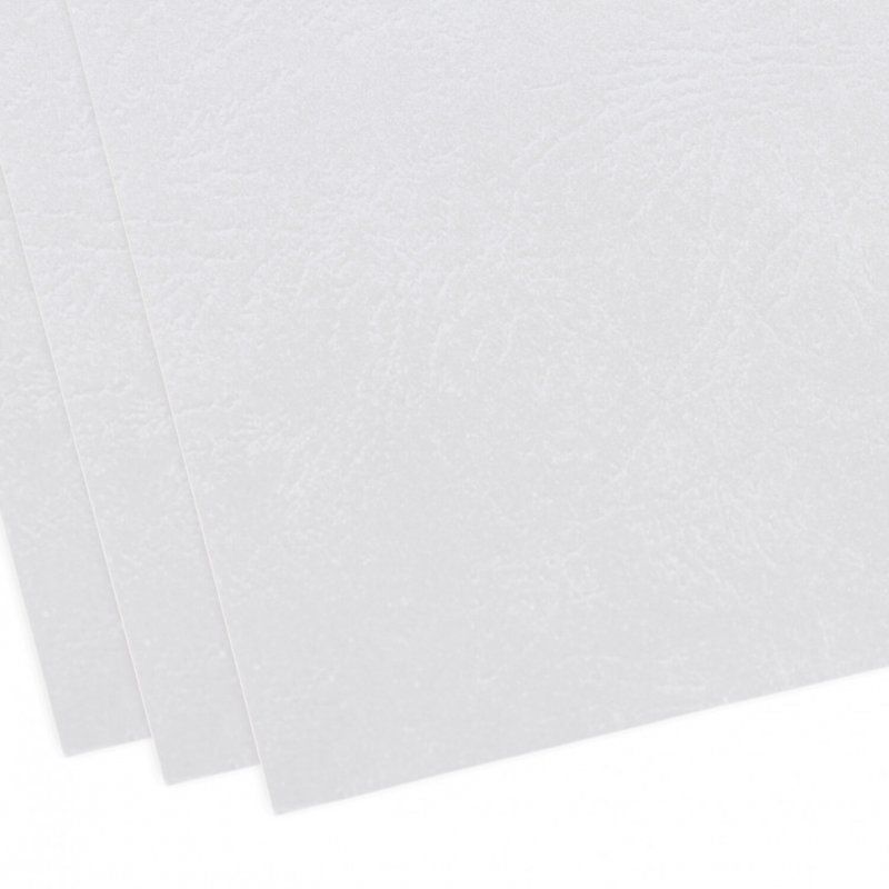 Обложки картон. для переплета А4 к-т 100 шт. тисн. под кожу 230 г/м2 белые Brauberg 530838 (1)